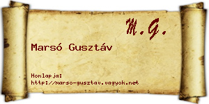 Marsó Gusztáv névjegykártya