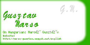 gusztav marso business card